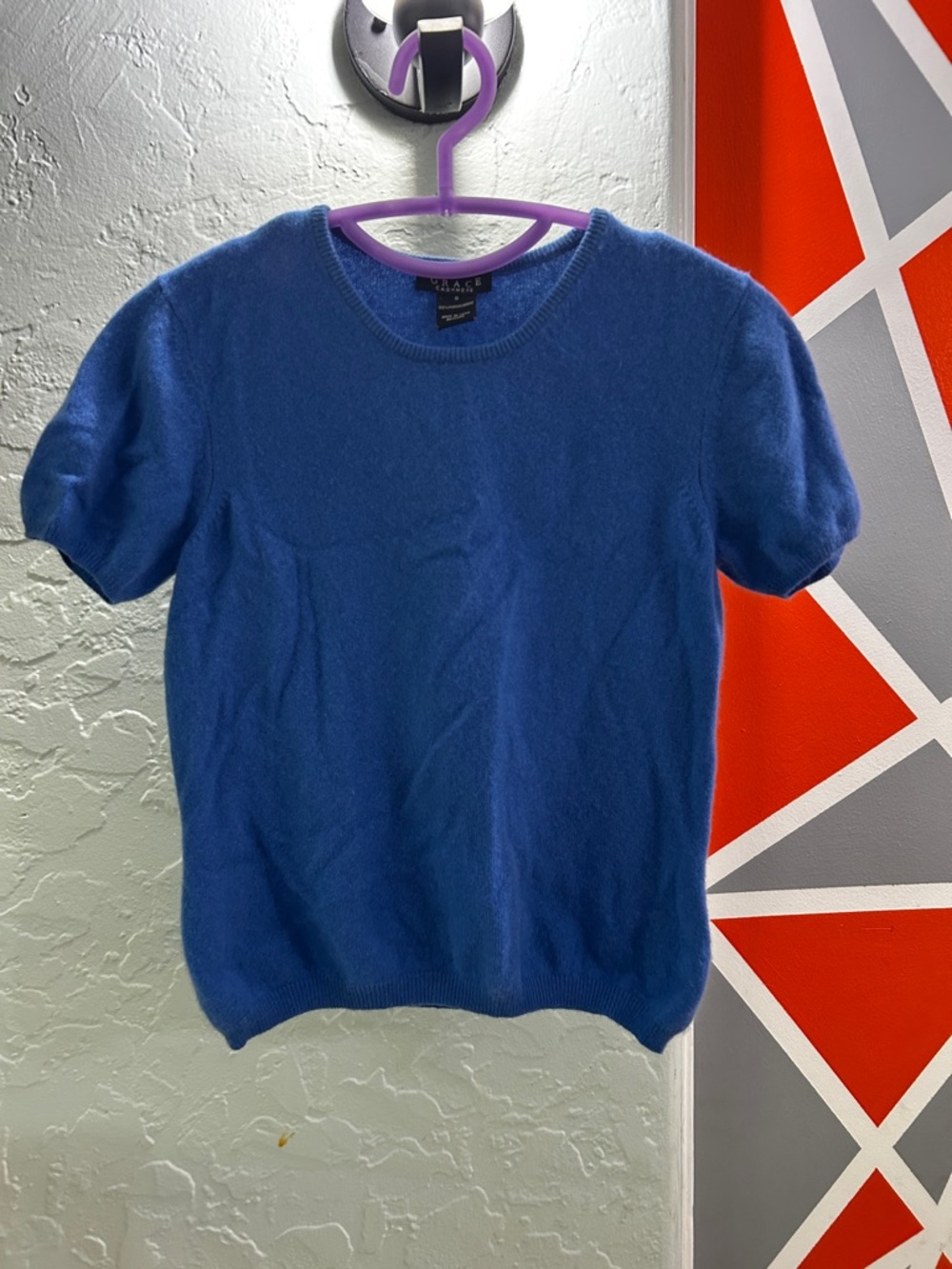 Grace 100% Cashmere short sleeve Sweater size small